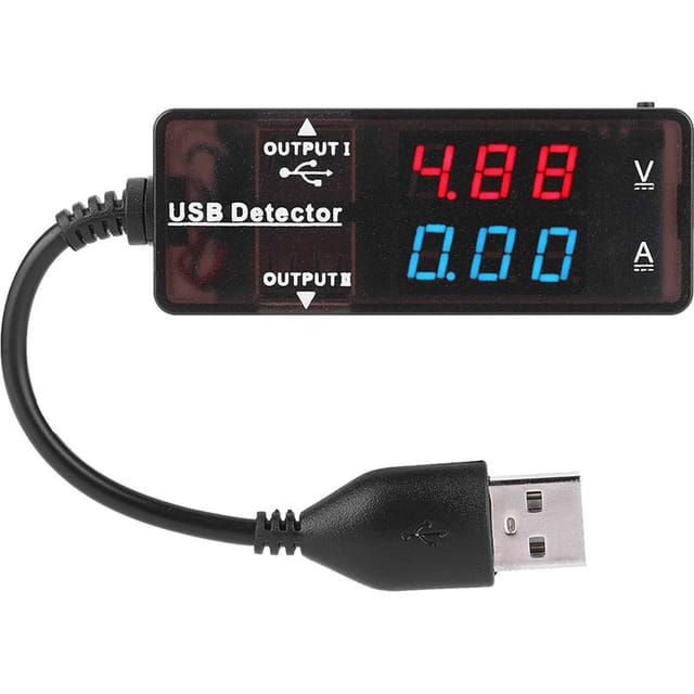 Usb-detektor Mit Zwei Displays: Voltmeter, Amperemeter, Spannungsanzeige, Batteriekapazitätsanzeige, Multifunktionsanzeige, Usb-ladegerät, Elektrischer Tester (zweifarbig)