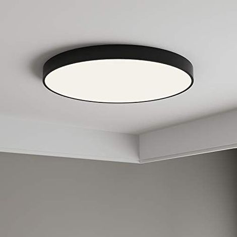 Led-deckenleuchte (schwarz), Neutralweiß, Schwarze Deckenleuchte, Ultradünne Deckenleuchte Für Wohnzimmer, Schlafzimmer, Flur, Küche, Korridor, Eingangsbereich