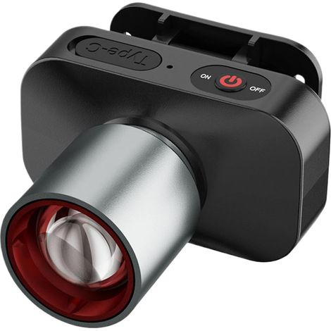 Wiederaufladbare Led-camping-stirnlampe Mit Einstellbarer Helligkeit, Tragbare Stirnlampe, Nachtangellampe Für Camping, Laufen, Wandern Und Angeln