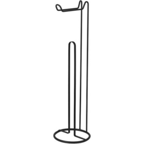 15 X 15 X 54 Cm, Mattschwarz, Freistehender Toilettenpapierhalter, Toilettenpapierrollenhalter, Zur Aufbewahrung Von 3 Rollen, Toilettenpapierspender