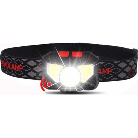 20000 Lumen Led-stirnlampe Mit Freisprechfunktion, Bewegungssensor, Integriertem Akku Und Induktionsfunktion Sowie Tragbarer Box