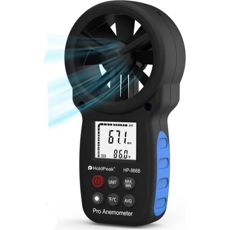 Tragbares Anemometer, Hochpräzises Digitales Anemometer, Misst Windgeschwindigkeit Und Temperatur, Für Lüftungsanlagen, Außeneinsatz