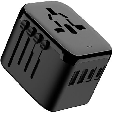 2000-w-universal-reiseadapter Mit 2 Usb-a-anschlüssen, 2 Usb-c-anschlüssen Und 1 Steckdose. Lädt Bis Zu 5 Geräte Gleichzeitig. Kompatibel Mit Über 100 Ländern. Pd20w