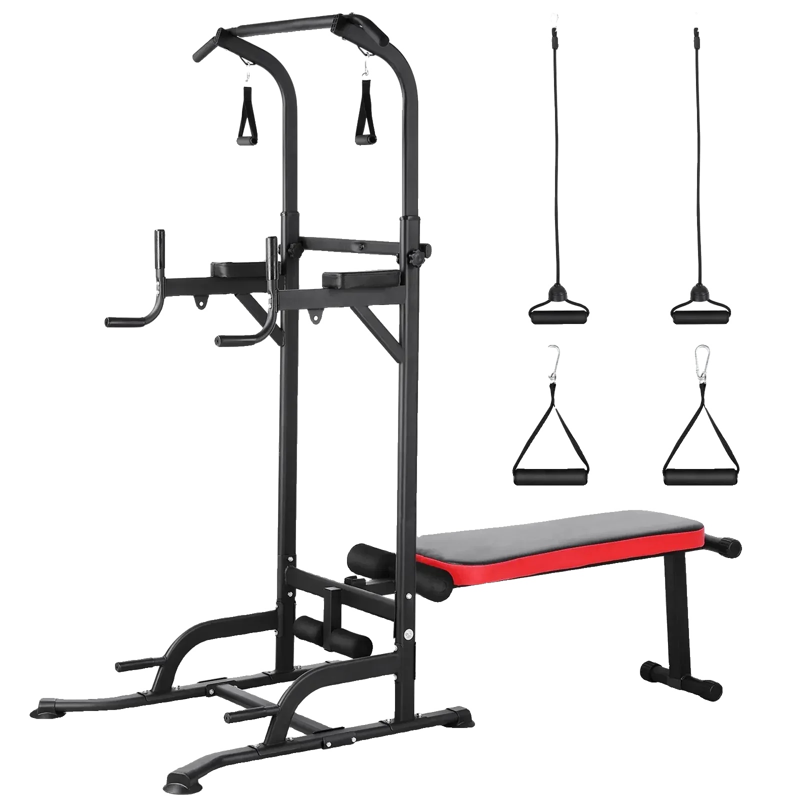 Funktioneller Fitness-power-tower, Höhenverstellbar, Klappbare Bank, Maximale Belastung 200 Kg