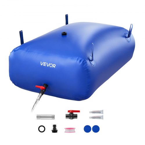 Wasserspeicherblase, 330 L Wassersack Mit Wasserhahn, Faltbarer & Tragbarer Wasserbeutel Aus 1000d Pvc, Wasserspeicher Für Bewässerungssystem, Trockenheitsresistenz & Katastrophenfälle, Blau