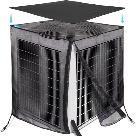 Außenabdeckung Für Klimaanlagen, Vollständig Aus Netzgewebe Mit Abnehmbarem, Wasserdichtem Oberteil, Atmungsaktiv Und Ganzjährig Einsetzbar, 71 X 71 X 81 Cm (28 X 28 X 32 Zoll). Schützt Vor Laub, Schm