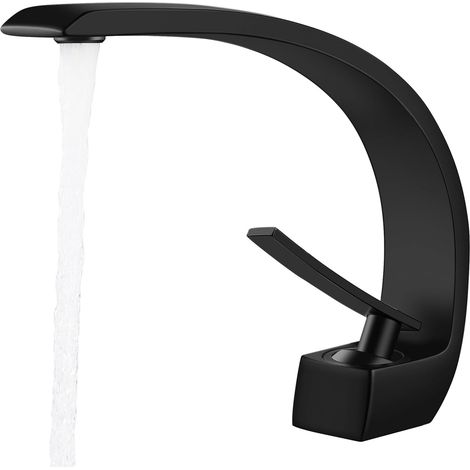G3/8 Schwarze Badarmatur, Messing-waschtischmischer, Warm- Und Kaltwasser Für Bad, Wc Oder Gäste-wc