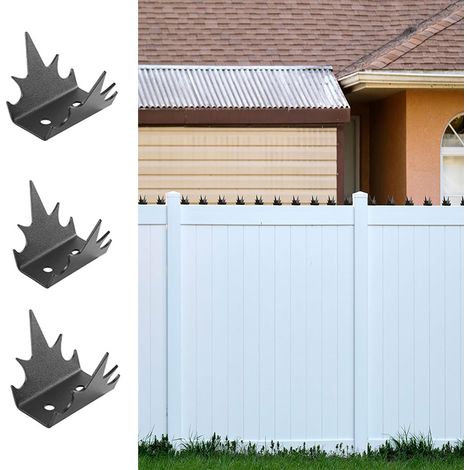 24 Stück Sicherheitszaunspitzen, Einbruchhemmendes Eisen, Zweifach Rostgeschützt, Diebstahlsicherung Für Zuhause, Einfache Montage Und Anwendung