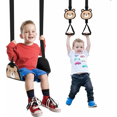 Kinderschaukel, 110 Lb Kinderschaukelsitzstütze Mit Verstellbarem Seil, Türschaukel, Indoor-/outdoor-gartenschaukel (schwarz, 11.883)