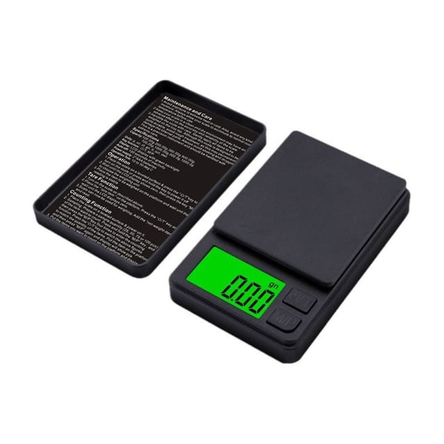 Digitale Taschenwaage (1000 G X 0,01 G), Tragbare Präzisions-schmuckwaage Mit Schutzetui, 7-stufige Tara-funktion, Für Lebensmittel, Küche, Café, Inklusive Batterie