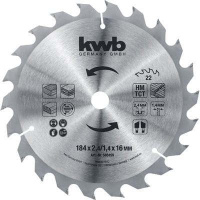 kwb 586159 Kreissägeblatt 184 x 16 mm 1 St.