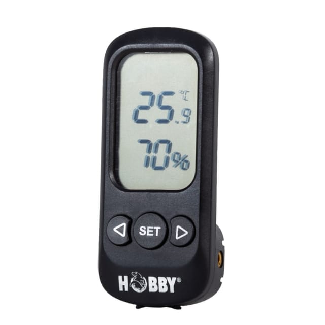 Hobby - Terra Check, digitales Hygrometer / Thermometer mit Saugnapf