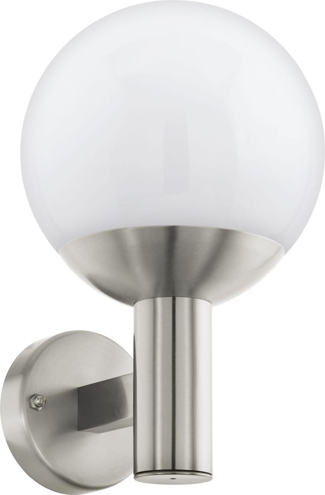 Wandleuchte Wandlampe Kugelleuchte Außenleuchte Eingangs Beleuchtung Smart led Edelstahl, Kunststoff weiß, App Steuerung, 1x 9 Watt 806 lm, HxB