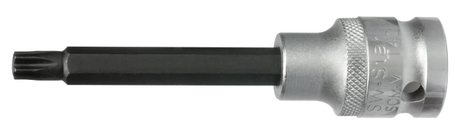 SW-Stahl 05347L Schraubendrehereinsatz, 1/2 I T-Profil I T55 x 100mm I Schraubendreher-Einsatz für Torx I Sechskant Einsatz