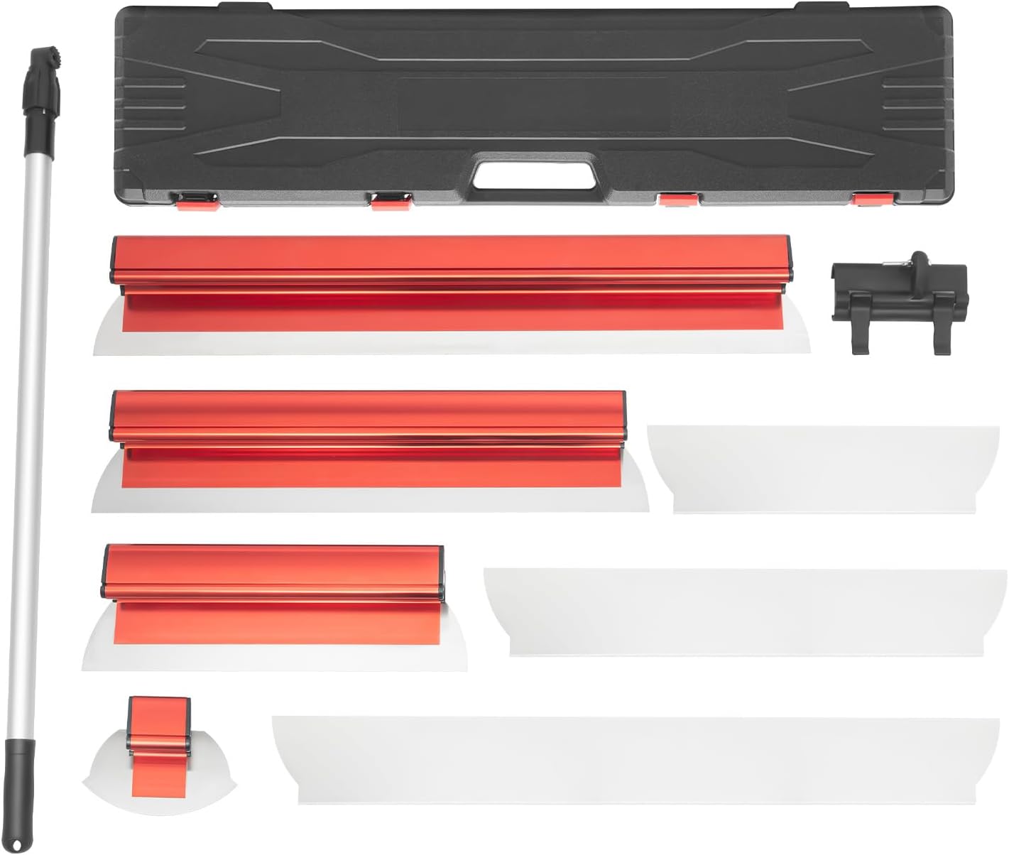 Set Mit Glättklingen (längen 35/60/80 Cm) Und Teleskopstiel (87–156 Cm) Glätt- Und Finish-klingen Für Wände Und Decken