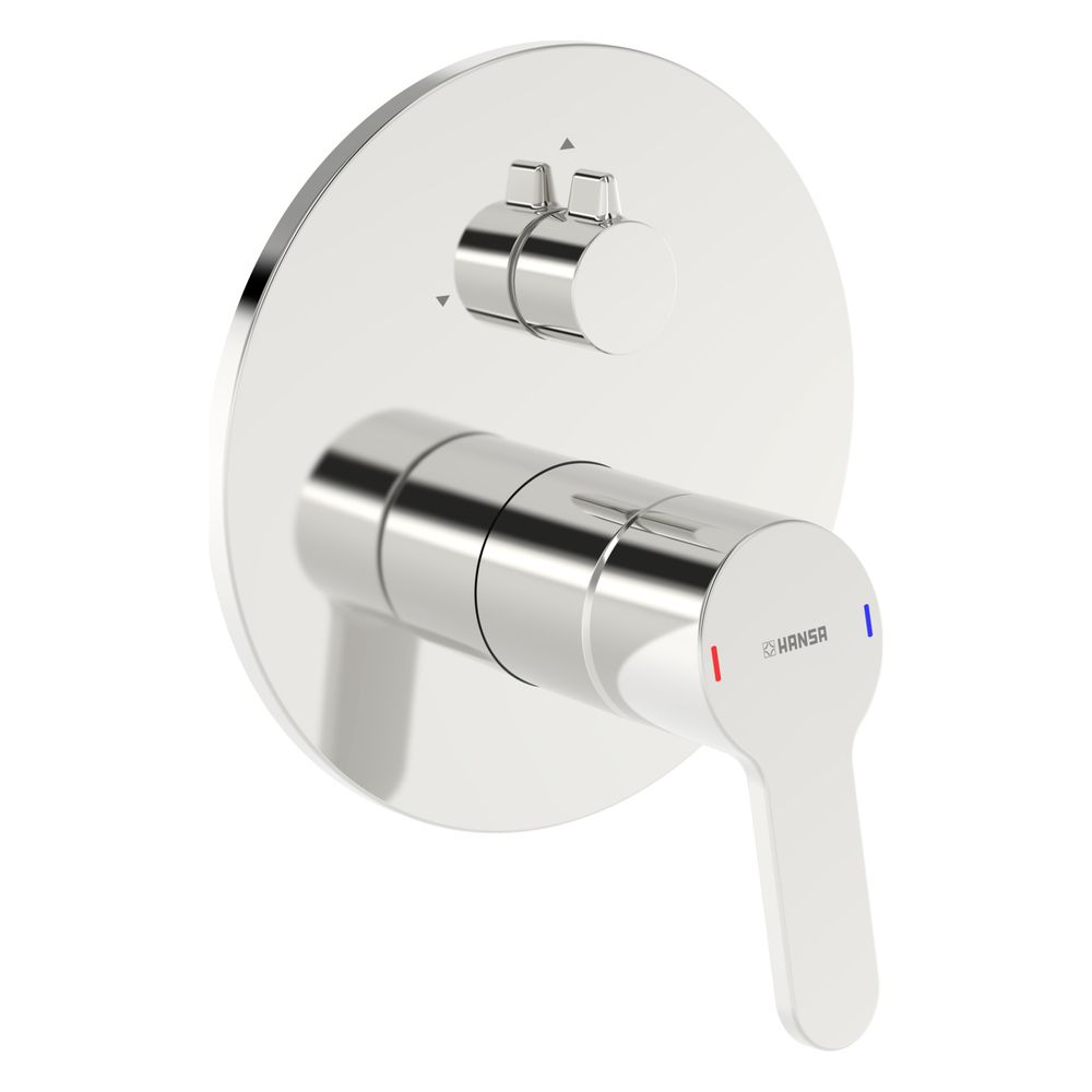 Hansa Primo Einhebel-wannen- Und Brausearmatur Unterputz, Fertigmontageset, Rosette Rund, Chrom, 89909023