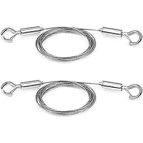 Hochfestes Edelstahlseil 2 M X 1,5 Mm, Verstellbares Aufhängungsset Für Spiegelrahmen (2 Stück Enthalten).