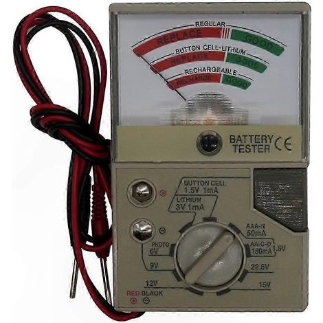 Universeller Batterietester Für Aa-, Aaa-, C-, D-, N- Und Knopfzellenbatterien Mit Voltmeter
