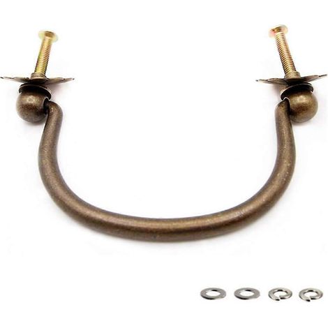 Set Aus 4 Traditionellen Schubladengriffen Im Vintage-stil, Aus Rostfreiem Messing Und Schwarzer Bronze, 80 Mm (3,15 Zoll) Mittenabstand, Für Kommoden Und Schränke.