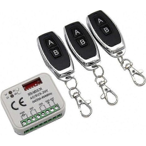 Universeller Garagentorempfänger, 433/868 Mhz Multifrequenz-fernbedienung, Kompatibel Mit 300–900 Mhz, 9–30 V Ac/dc-netzteil