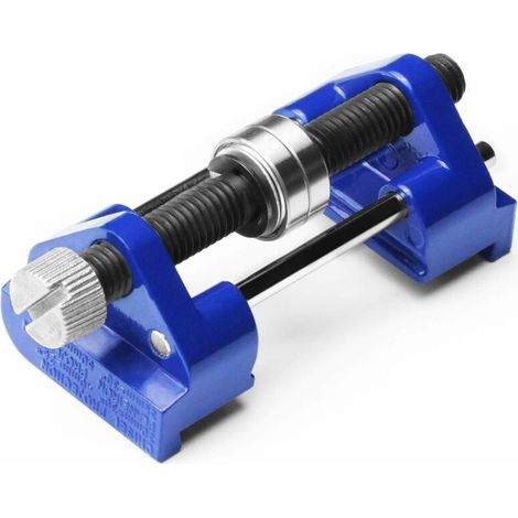 Schärfhilfe. Edelstahl. Seitliche Klemmung. Fester Winkel. Mit Rolle Für Holzmeißel, Hobelmesser Und Flachmeißel. Fontainebleau-blau.