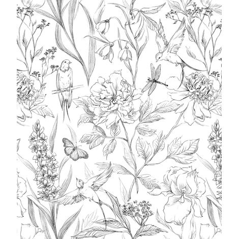 Selbstklebende Tapete, Blumenmuster, Blätter, 44 Cm X 1000 Cm, Wasserfest, Dekorativ, Für Möbel, Wohnzimmer, Badezimmer, Schlafzimmer, Kleiderschrank, Türen, Wände