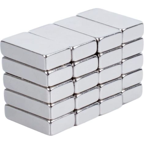 Neodym-magnete – 20 X 10 X 5 Mm – Für Kühlschrank, Whiteboard, Werkstatt – 20er-packung