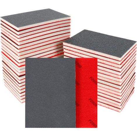 Packung Mit 24 Schleifschwämmen, Körnung 2000, Für Nass- Und Trockenschleifen, Flexibler Schleifschwamm, Geeignet Für Gipskarton, Metall Und Lack.