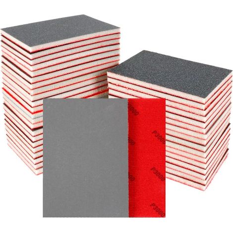 Packung Mit 24 Schleifschwämmen, Körnung 3000, Für Nass- Und Trockenschleifen, Flexibler Schleifschwamm, Geeignet Für Gipskarton, Metall Und Lack.