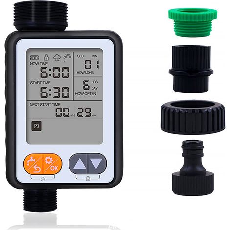 Bewässerungsschlauch-zeitschaltuhr, 10 Programmierbare Timer Mit Automatischer Regenverzögerung, Ip54 Wasserdicht, Großes 8,4 Cm Lcd-display Für Tropfbewässerungssysteme, Timer Für