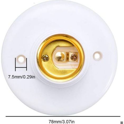 E27-fassung – 10 Stück, Runde, Wandmontierte Kunststoffteile – Glühbirnenadapter
