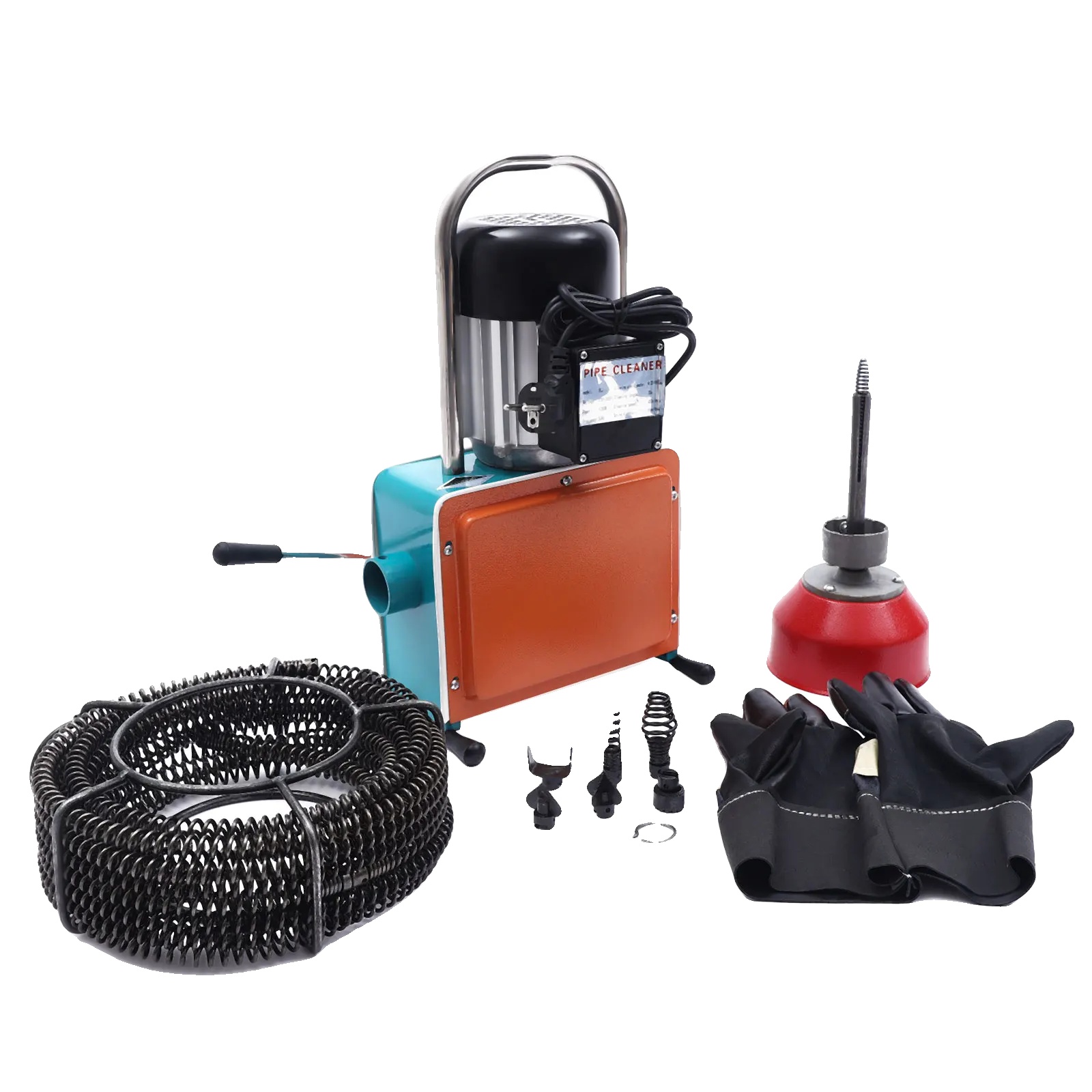 Abflussreinigungsmaschine, Leistungsstarker Motor, Vielseitig Einsetzbar, Orange