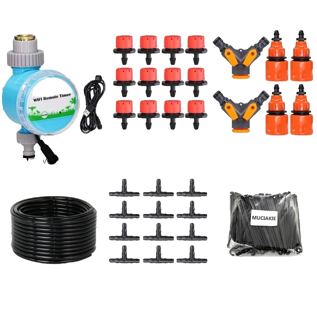 Diy-tropfbewässerungssystem, Einstellbarer Wasserdurchfluss, Komplettes Garten-set, Bewässerungsset