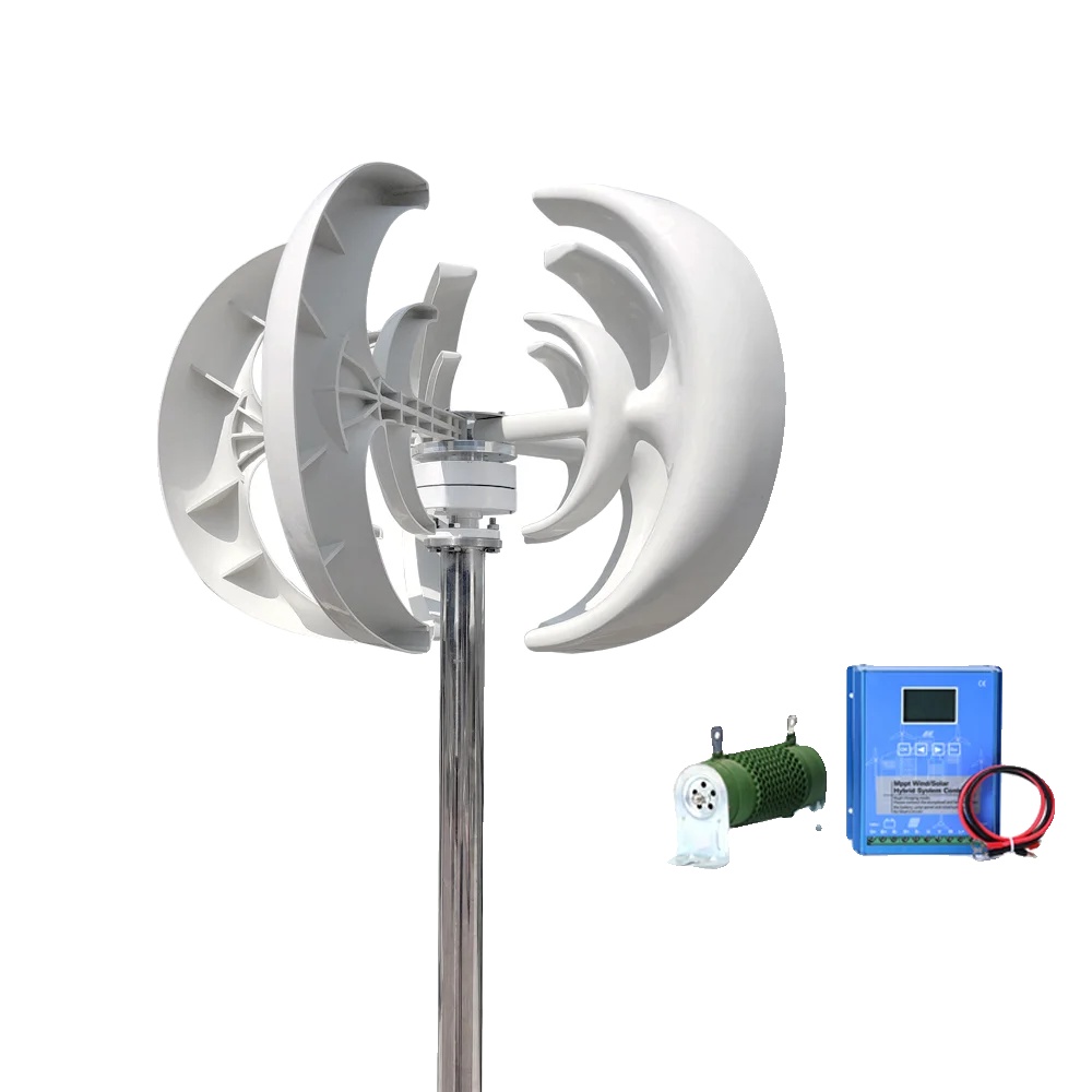 Windkraftanlage, Vertikalachsenbauweise, Hoher Wirkungsgrad, Mit Hybridsteuerung-a, 3000 W-g, 24 V-b