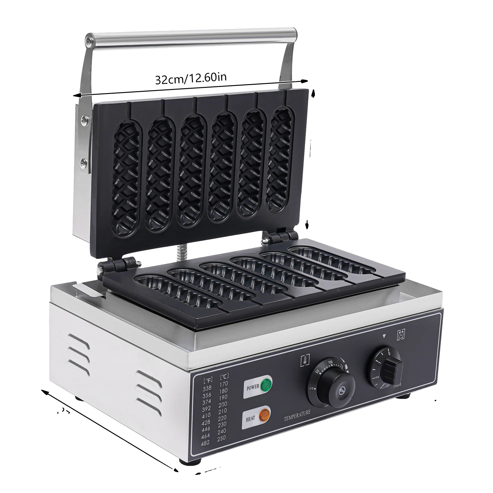Hot-dog-maschine, 1500 W Leistung, 6 Formen