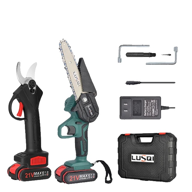 Akku-gartenschere, Doppelfunktion, Ergonomischer Griff, 6-zoll-kettensäge Apruner-a