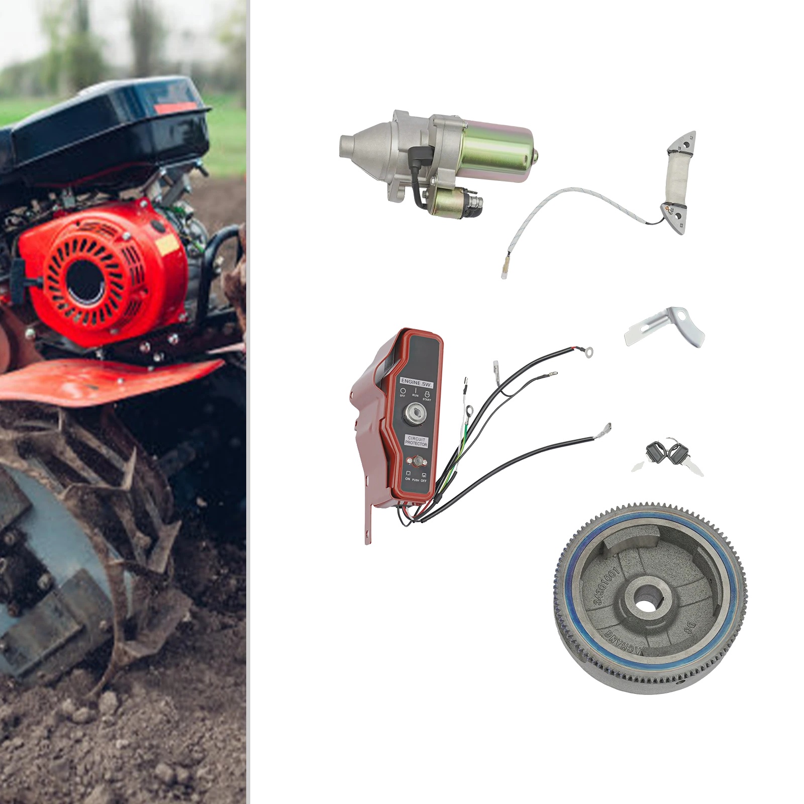 Elektrischer Startersatz, Kompatibel Mit Honda Gx340 Und Gx390, Inklusive Anlassermotor