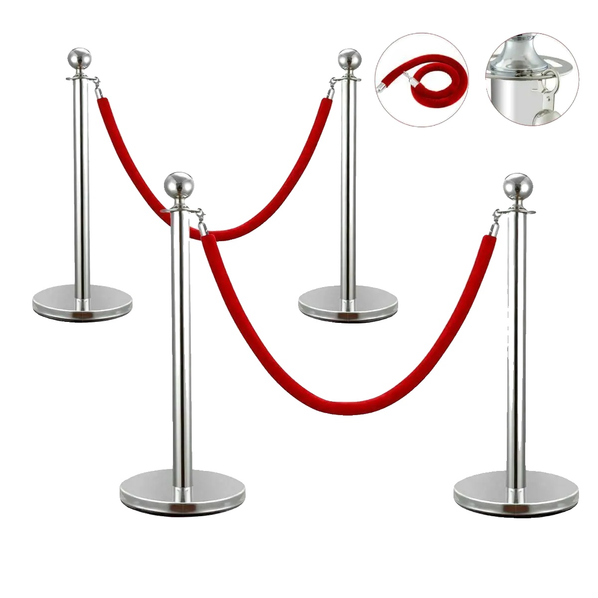 Absperrgitter Zur Besucherlenkung, Robuste Konstruktion, Elegantes Design, D