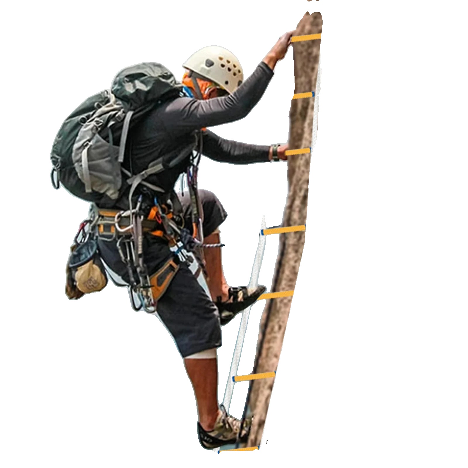 Strickleiter, 12 M Lang, Tragkraft 200 Kg, Geringes Gewicht 3,4 Kg, Robustes Material Aus Harz Und Stahl, Tragbare Ausführung