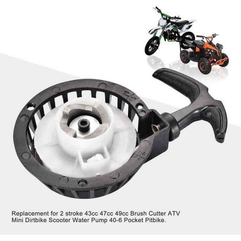 Seilzugstarter, Aluminium-ratschen-ersatz Für 49ccm Und 47ccm Pocket Pit Bikes, Schwarz, B Pocket Bike Seilzugstarter