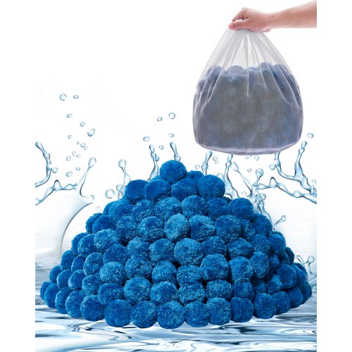 Filter Balls Für Sandfilter, 1,83 Kg, Filterbälle Ersetzen Pool-filtersand, Wiederverwendbares Blaues Filtermedium Aus Polyesterfaser Mit Waschbeutel, Für Schwimmbecken, Aquarium, Aufstellbecken