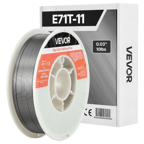 Fülldraht 0,8 Mm, Mig Schweißdraht E71t-11, 4,5 Kg Gaslose Drahtrolle Für Baustahl Mit Geringer Spritzerbildung Für Alle Schweißpositionen, Selbstschützend Für Den Außeneinsatz, 1 Stk.