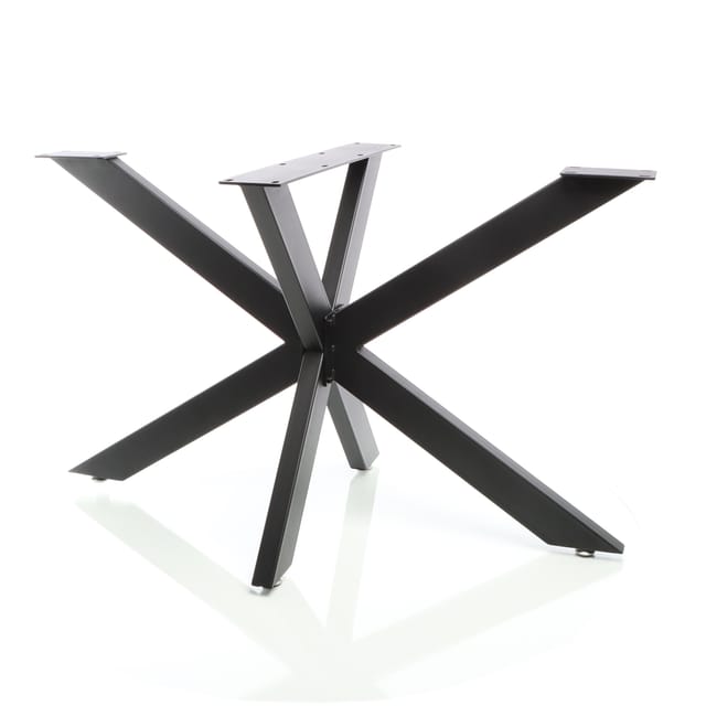 XPOtool Tischbeine aus Stahl Spidergestell 43x58x98cm in Schwarz Tischkufen Tischgestell Tischuntergestell mit Spider-Profil