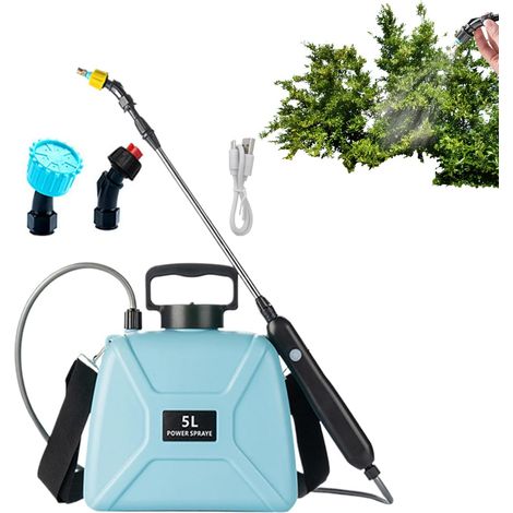 Elektrische Rasenspritze (5 Liter), Gartenspritze (60 X 85 Cm) Mit Teleskopstiel, Rasenspritze Mit Schultergurt, Gartenspritze Für Den Gebrauch
