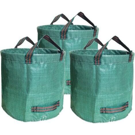 Robuste Pp-gartenabfallsäcke, Stabile Müllsäcke Für Den Garten, 3er-packung À 500 L, Grün, 3 Stück