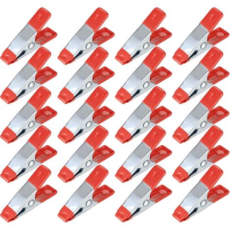 20 Stück 5 Cm Lange Metallfederklemmen, Modellbaupinzetten, Metallfederklemmen, Wäscheklammern-halter Für Planen, Camping, Planen, Holzbearbeitung, Modellbauwerkzeug