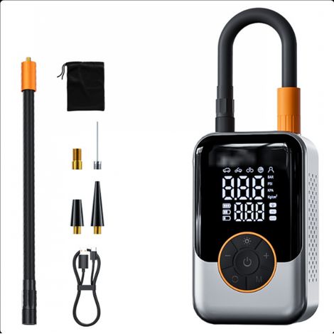3000-mah-mini-elektroluftpumpe, Tragbarer, Kabelloser Luftkompressor Mit 150 Psi Und Digitalem Lcd-display, Wiederaufladbare Luftpumpe Für Auto, Fahrrad, Motorrad, Roller Und Ball