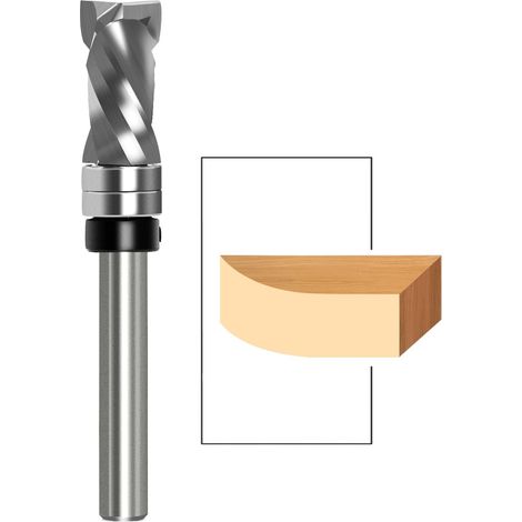 Spiral-bündigfräser, 1/4"-schaft, Auf- Und Abwärts-spiralnutfräser, Schnittdurchmesser: 12 Mm, Schnittlänge: 25,4 Mm, Mit Doppeltem Kugellager, Nut