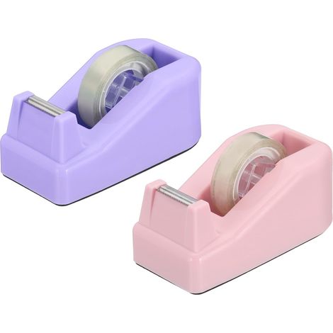 2er-pack Tischabroller, Kleiner, Niedlicher Abrollerständer Für Klebeband, Rosa-lila