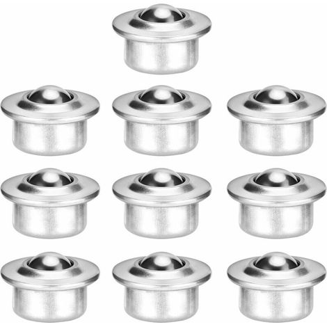 Förderbandlagereinheit, Edelstahl-transferkugellager, Universeller Metallsockel, Montierte Kugelrollen, 10 Stück, Versailles